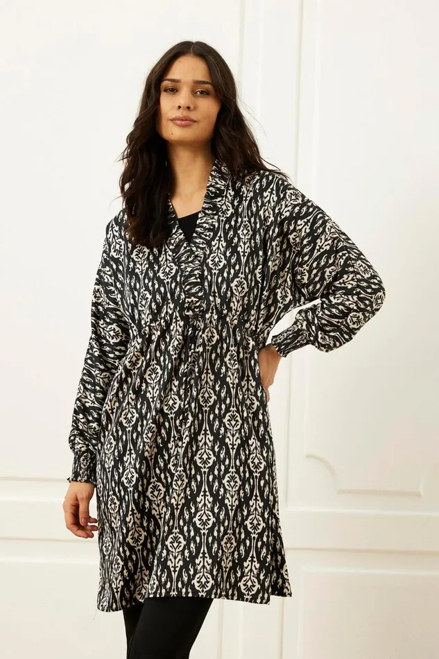 IN FRONT BLOUSES SHIRTS Women CHLOE TUNIC 16044 999 Black 999