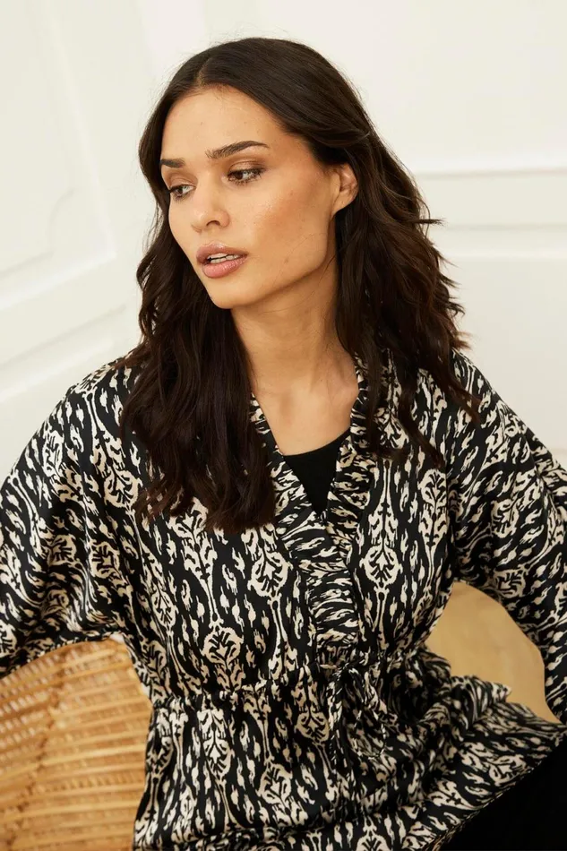IN FRONT BLOUSES SHIRTS Women CHLOE TUNIC 16044 999 Black 999