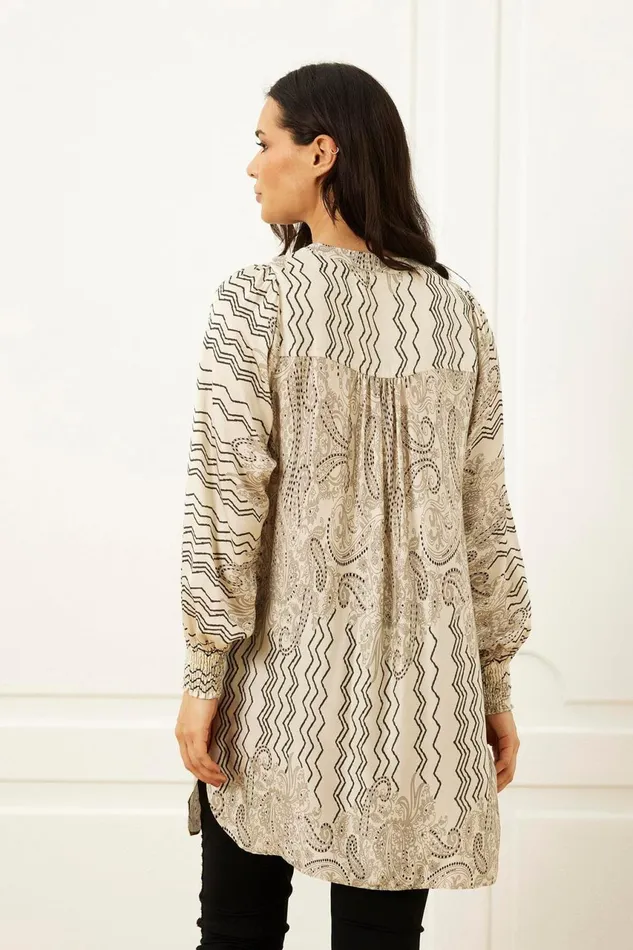 IN FRONT BLOUSES SHIRTS Women CLOVER TUNIC 16063 190 Nature 190