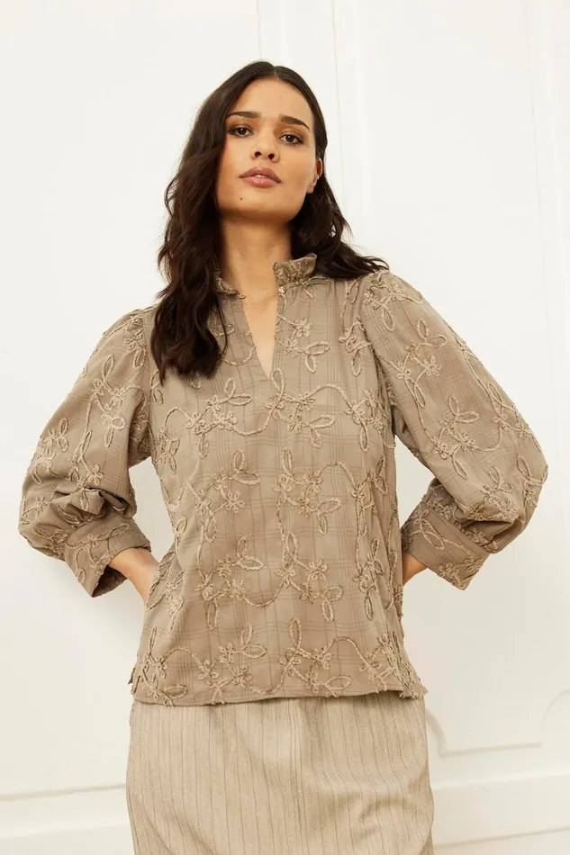 IN FRONT BLOUSES SHIRTS Women CORI BLOUSE 16058 804 Mocca 804