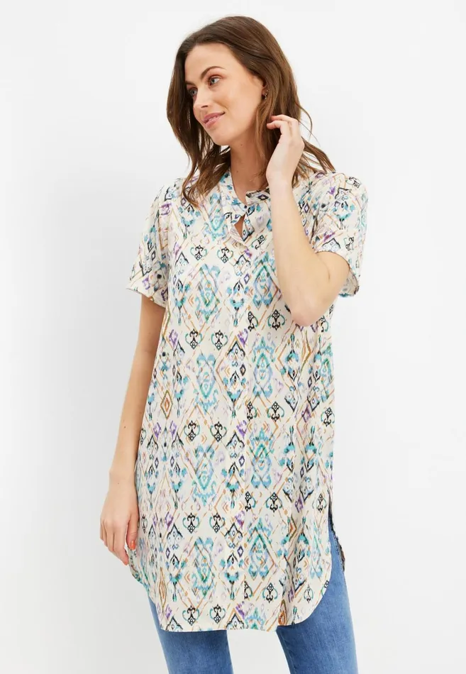 IN FRONT BLOUSES SHIRTS Women DIA TUNIC 15751 516 Multi Blue 516