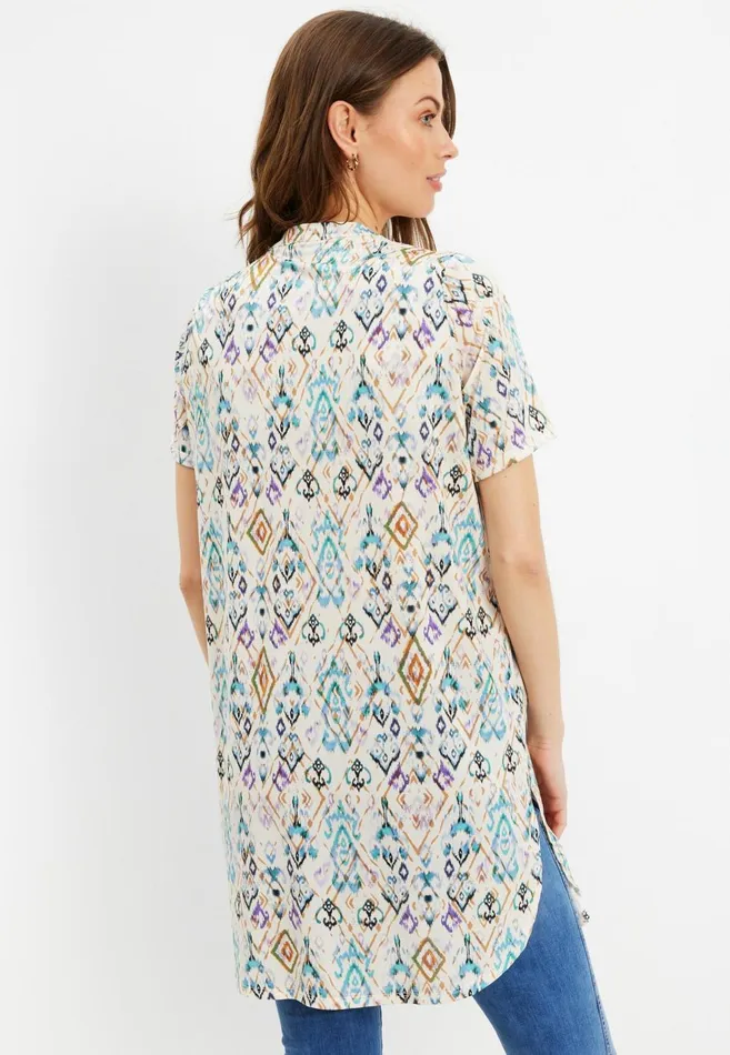 IN FRONT BLOUSES SHIRTS Women DIA TUNIC 15751 516 Multi Blue 516
