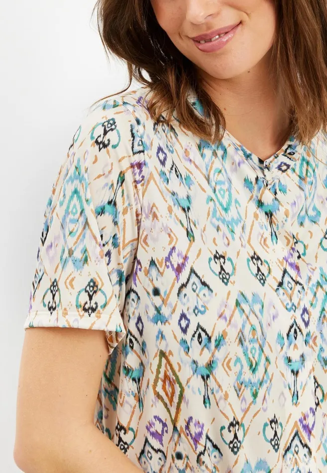 IN FRONT BLOUSES SHIRTS Women DIA TUNIC 15751 516 Multi Blue 516
