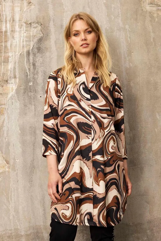 IN FRONT BLOUSES SHIRTS Women DIA TUNIC 15920 801 Brown 801