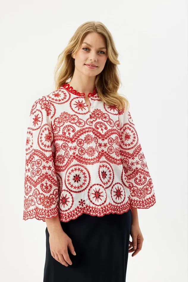 IN FRONT BLOUSES SHIRTS Women DONNI BLOUSE 16035 201 Red 201