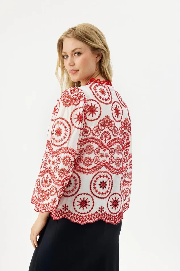 IN FRONT BLOUSES SHIRTS Women DONNI BLOUSE 16035 201 Red 201