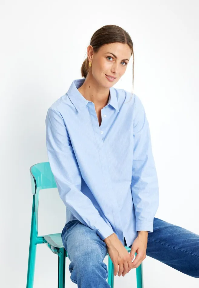 IN FRONT BLOUSES SHIRTS Women ELIANA SHIRT 15299 505 Light Blue 505