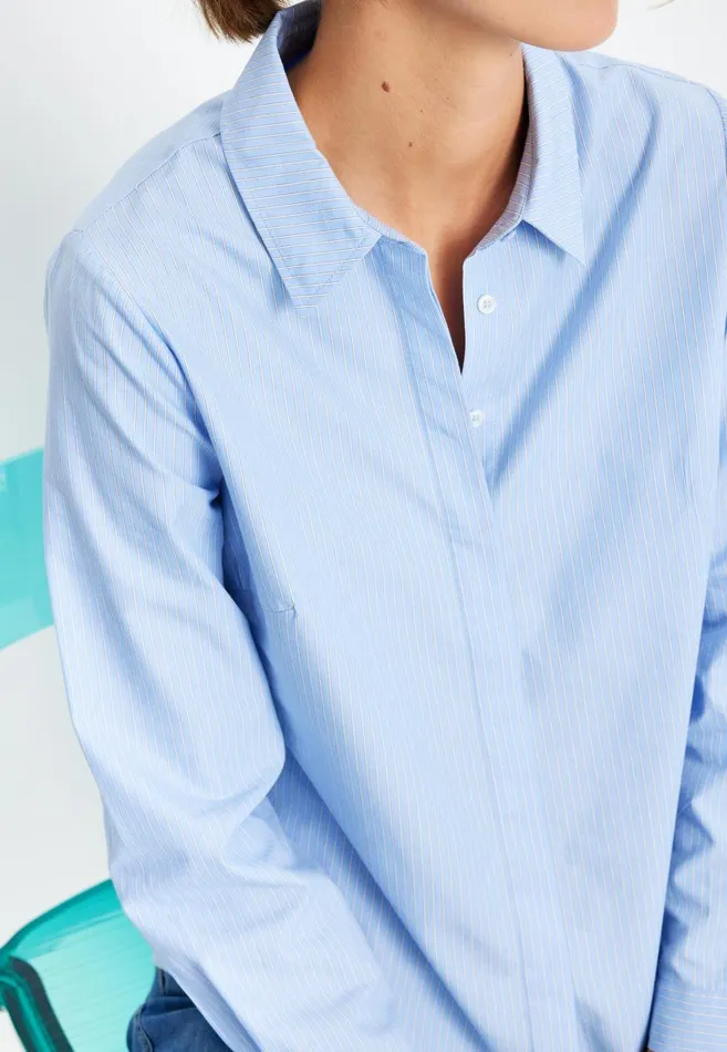 IN FRONT BLOUSES SHIRTS Women ELIANA SHIRT 15299 505 Light Blue 505