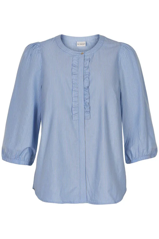 IN FRONT BLOUSES SHIRTS Women ELIANA SHIRT 15300 505 Light Blue 505