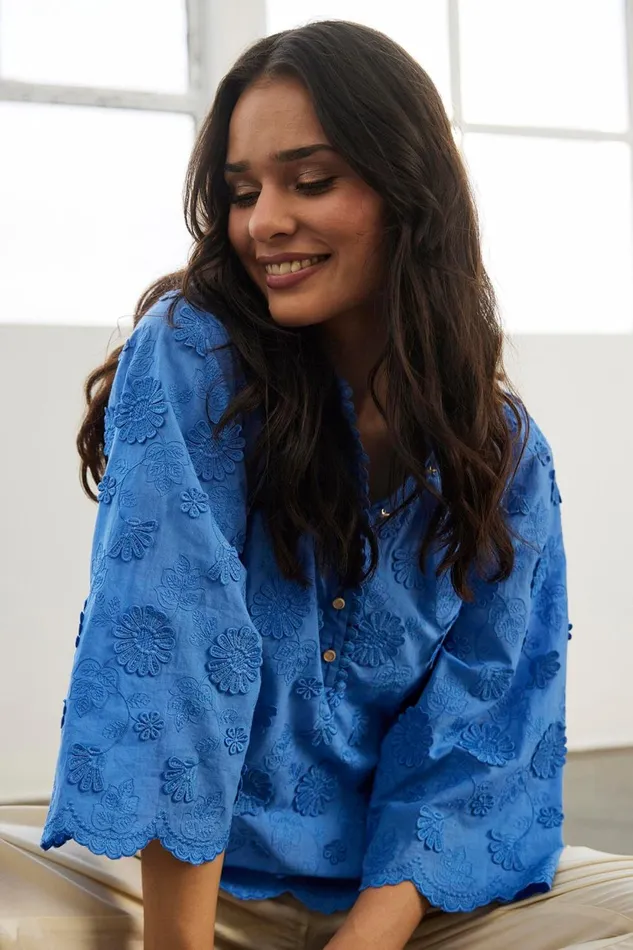 IN FRONT BLOUSES SHIRTS Women ELLIE BLOUSE 16320 501 Blue 501