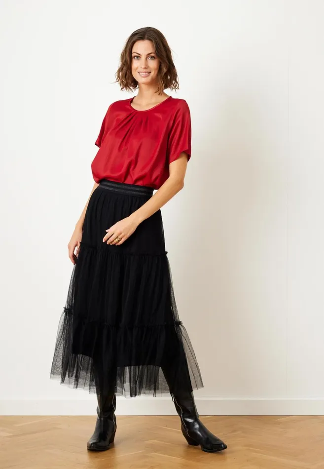 IN FRONT BLOUSES SHIRTS Women ESMERALDA BLOUSE 15312 224 Rubi Red 224