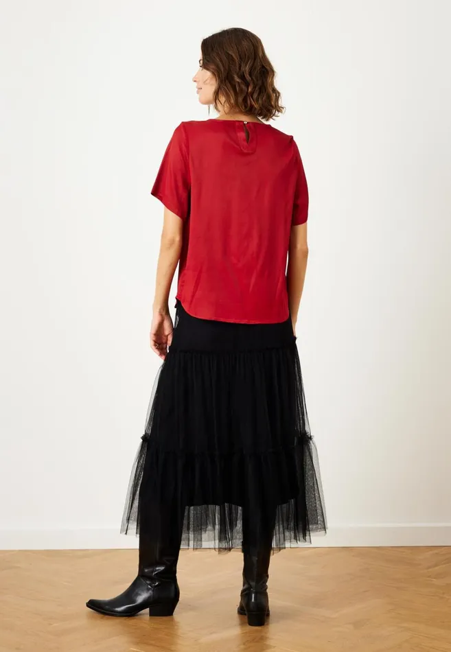 IN FRONT BLOUSES SHIRTS Women ESMERALDA BLOUSE 15312 224 Rubi Red 224