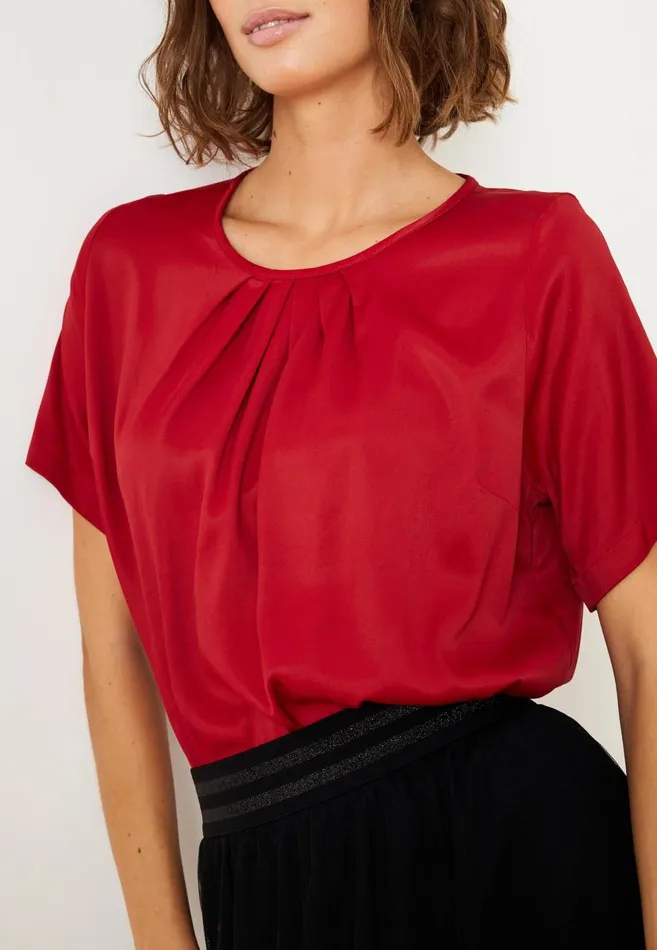 IN FRONT BLOUSES SHIRTS Women ESMERALDA BLOUSE 15312 224 Rubi Red 224