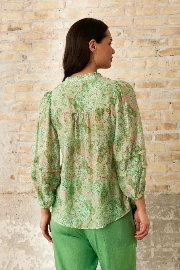 IN FRONT BLOUSES SHIRTS Women EXOTIC SHIRT 16197 615 Green 615