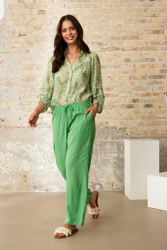 IN FRONT BLOUSES SHIRTS Women EXOTIC SHIRT 16197 615 Green 615