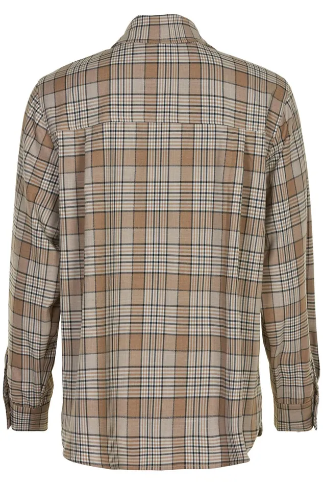 IN FRONT BLOUSES SHIRTS Women FIE SHIRT 14615 825 Camel