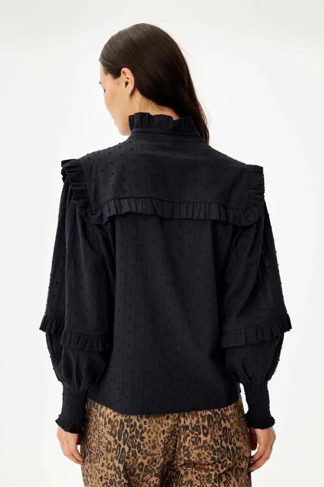 IN FRONT BLOUSES SHIRTS Women FINE SHIRT 16394 999 Black 999