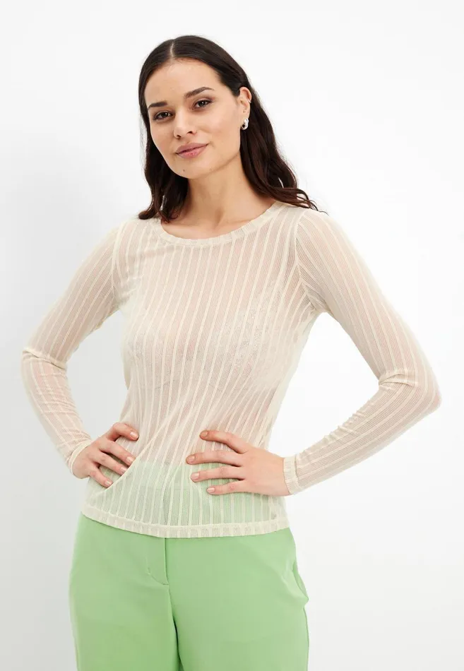 IN FRONT BLOUSES SHIRTS Women GIANA MESH BLOUSE 15408 005 Cream 005