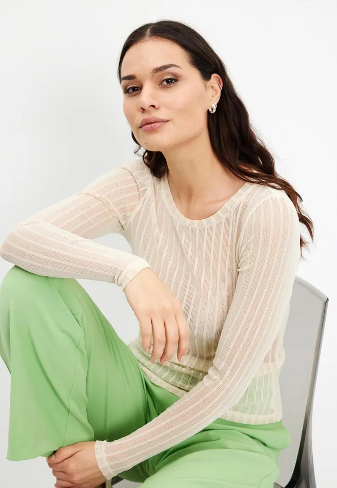 IN FRONT BLOUSES SHIRTS Women GIANA MESH BLOUSE 15408 005 Cream 005