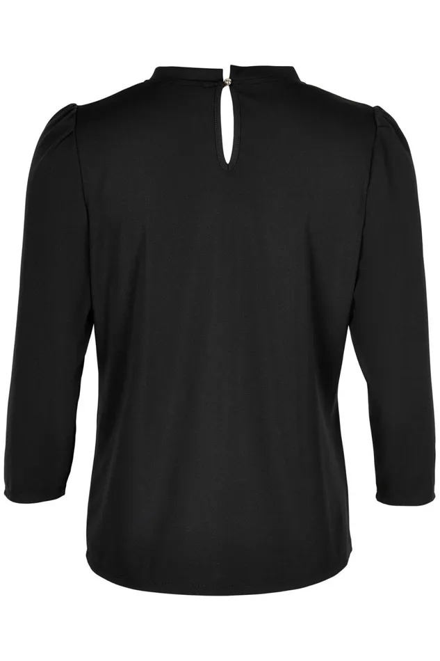 IN FRONT BLOUSES SHIRTS Women GRAZIA BLOUSE 15530 999 Black 999