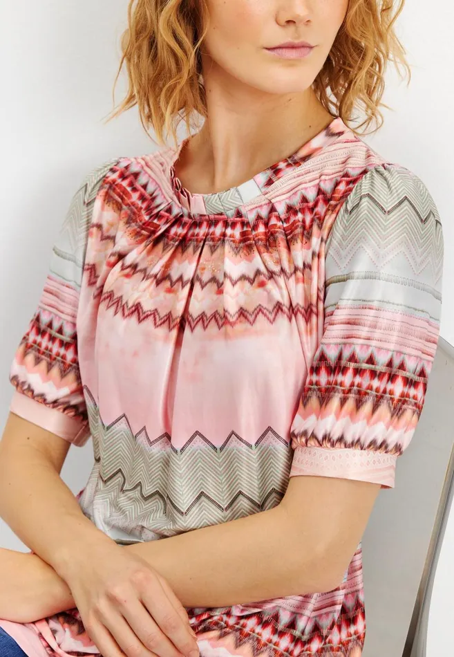 IN FRONT BLOUSES SHIRTS Women GRAZIA BLOUSE 15643 215 Rose 215