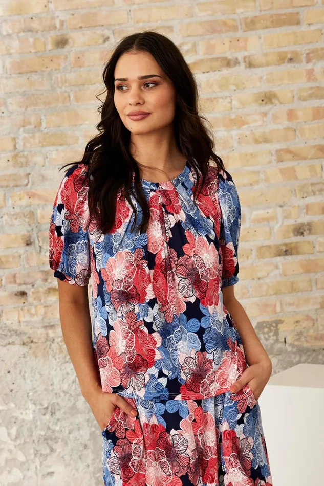 IN FRONT BLOUSES SHIRTS Women GRAZIA BLOUSE 16273 501 Blue 501