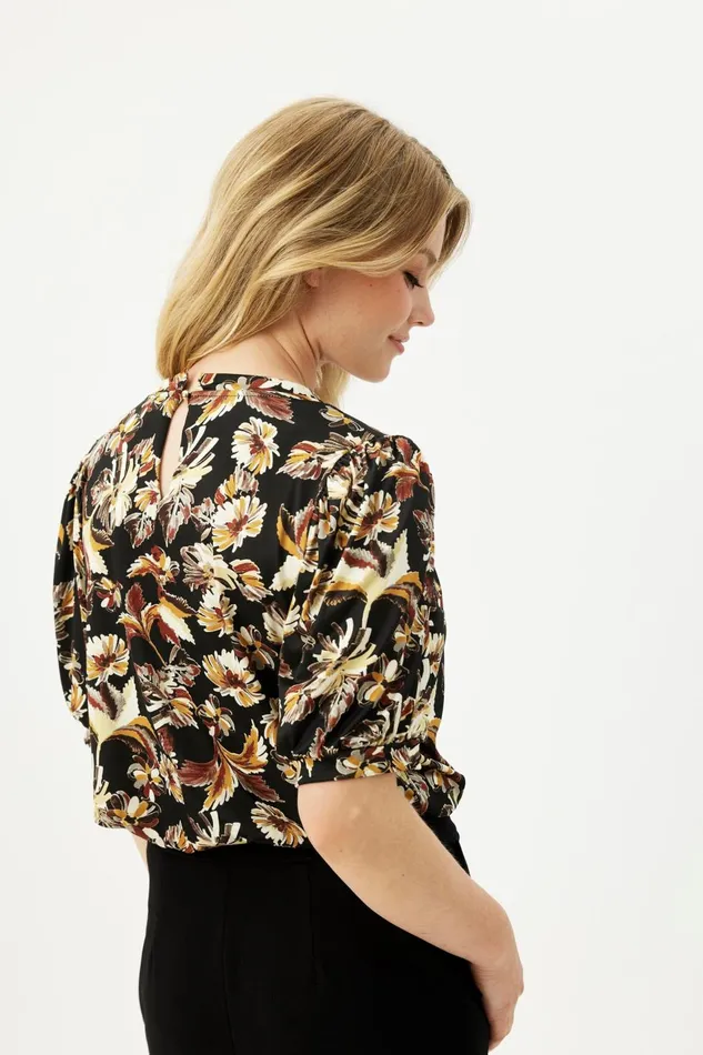 IN FRONT BLOUSES SHIRTS Women GRAZIA BLOUSE 16381 999 Black 999