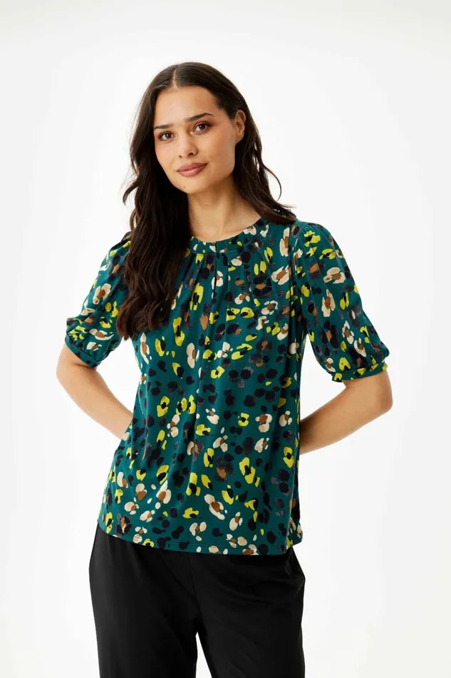 IN FRONT BLOUSES SHIRTS Women GRAZIA BLOUSE 16453 615 Green 615