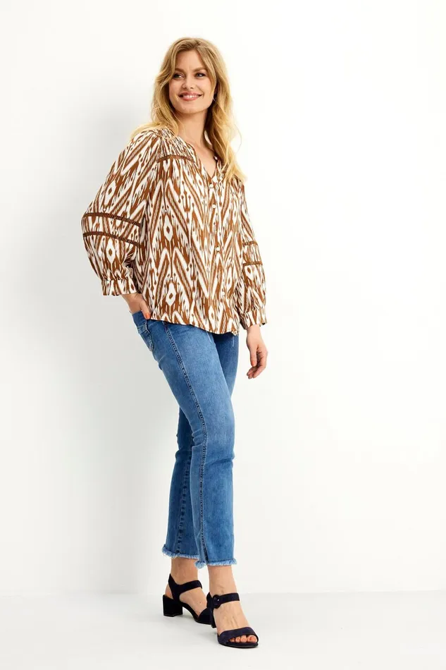 IN FRONT BLOUSES SHIRTS Women INDIANA SHIRT 15803 804 Mocca 804