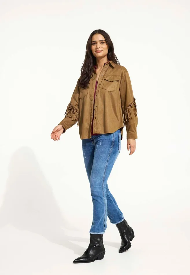 IN FRONT BLOUSES SHIRTS Women JESSICA SHIRT 16514 810 Cognac 810