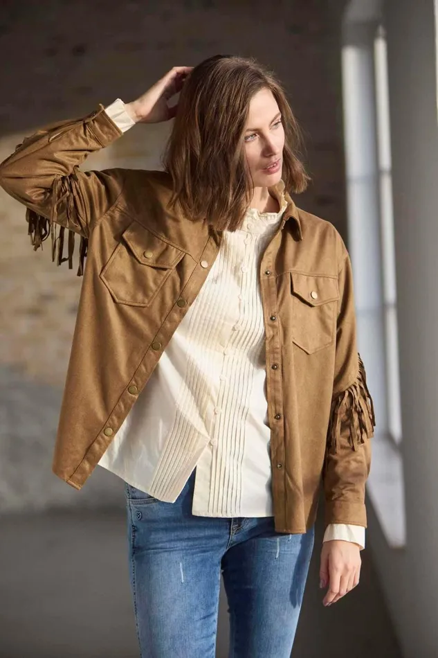 IN FRONT BLOUSES SHIRTS Women JESSICA SHIRT 16514 810 Cognac 810