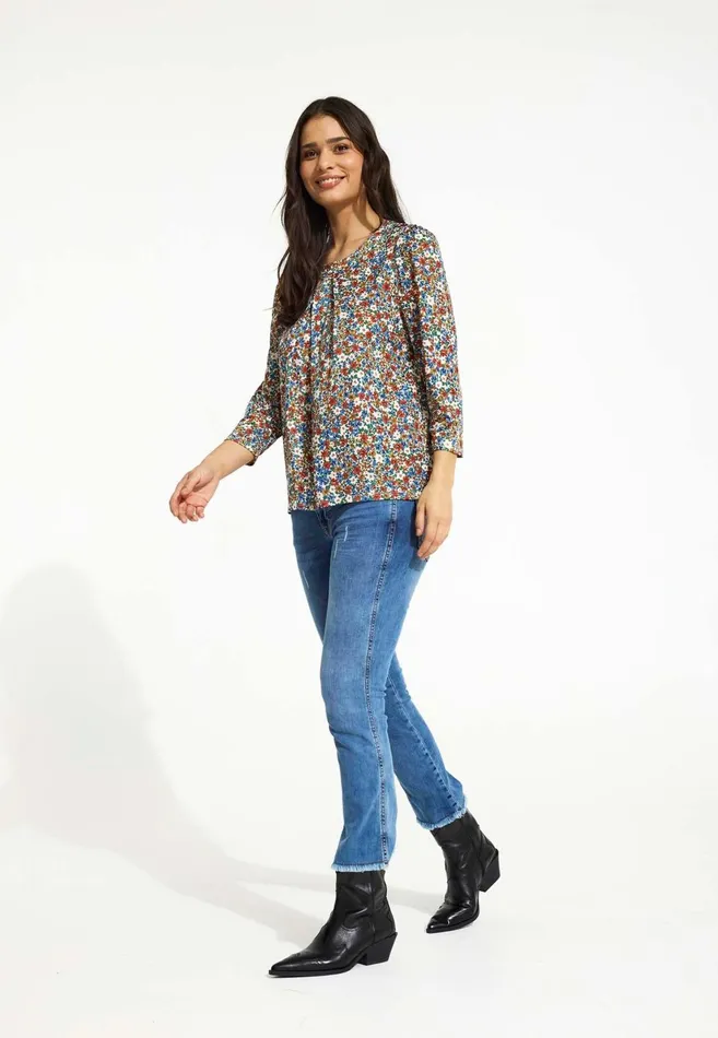 IN FRONT BLOUSES SHIRTS Women JOYCE BLOUSE 16567 516 Multi Blue 516