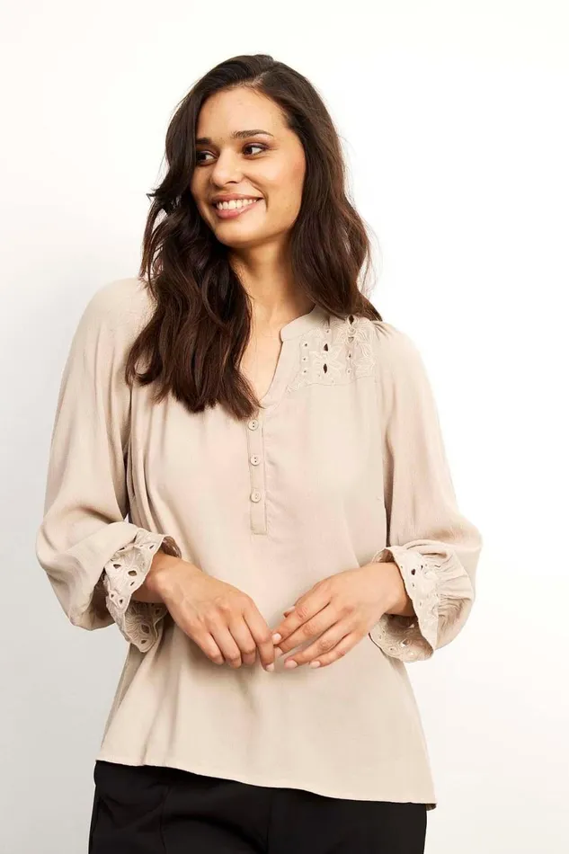 IN FRONT BLOUSES SHIRTS Women KAMMA BLOUSE 15860 191 Sand 191