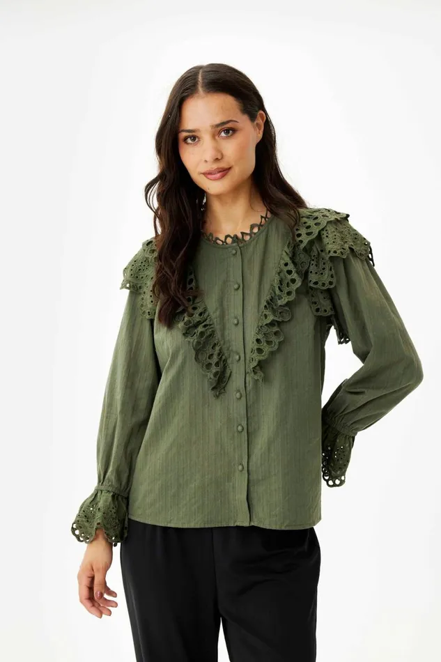 IN FRONT BLOUSES SHIRTS Women LILA SHIRT 16398 681 Army 681