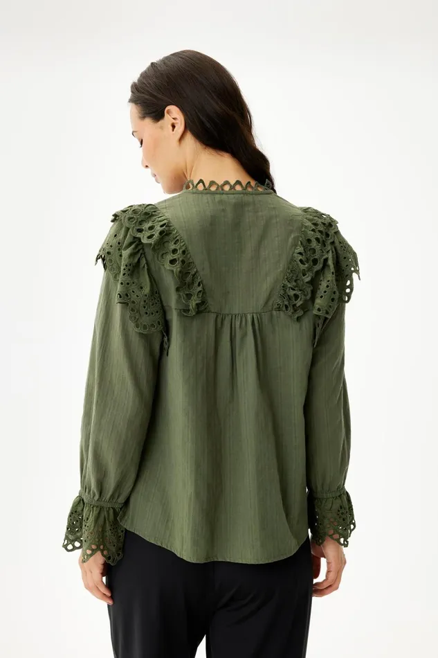IN FRONT BLOUSES SHIRTS Women LILA SHIRT 16398 681 Army 681