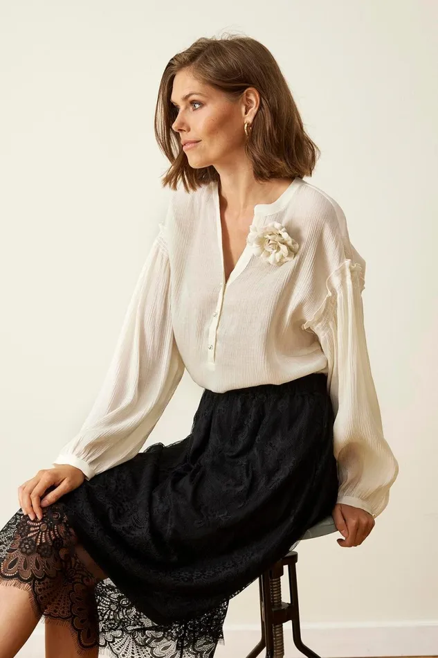 IN FRONT BLOUSES SHIRTS Women LILLA BLOUSE 15939 020 Off White 020