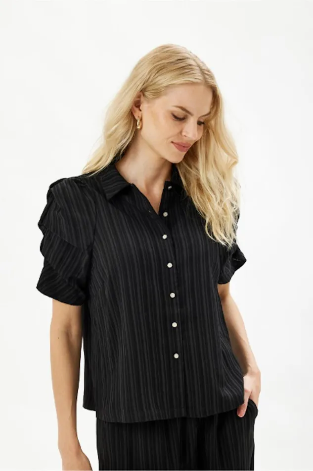 IN FRONT BLOUSES SHIRTS Women LINDA SHIRT 16329 999 Black 999 IN FRONT BLOUSES SHIRTS Women LINDA SHIRT 16329 999 Black 999