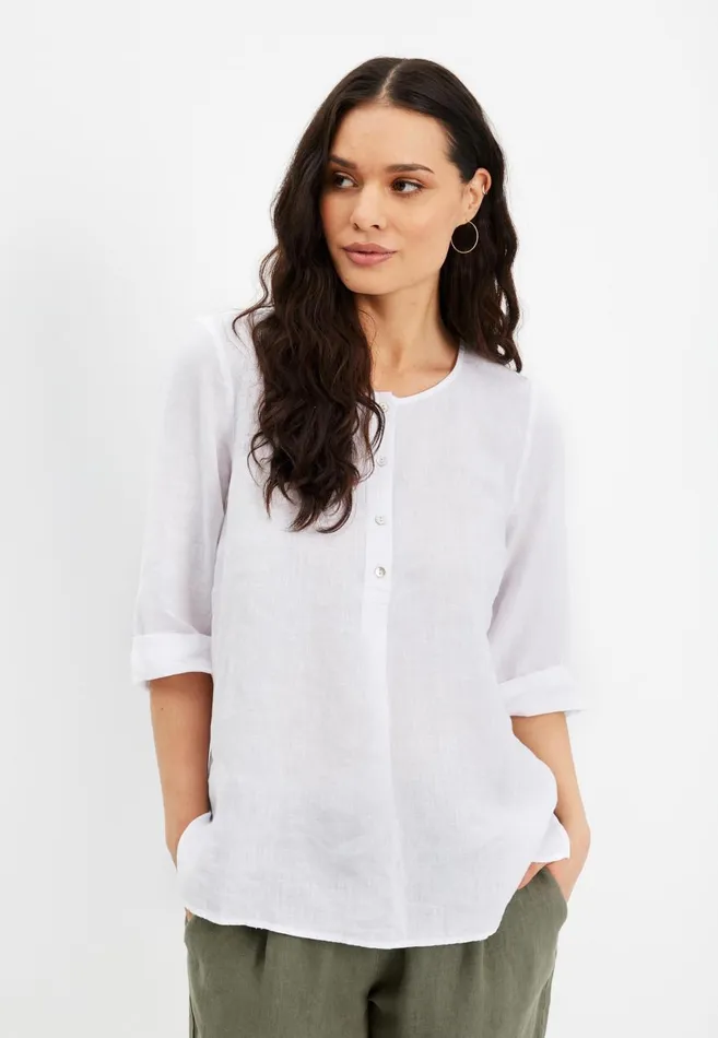IN FRONT BLOUSES SHIRTS Women LINO BLOUSE 15690 010 White 010