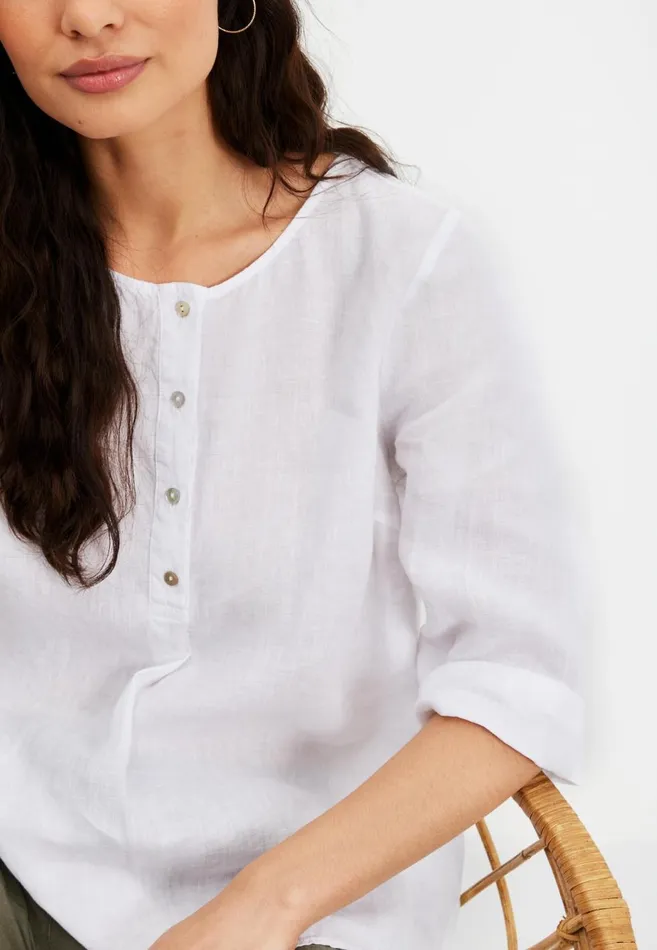 IN FRONT BLOUSES SHIRTS Women LINO BLOUSE 15690 010 White 010