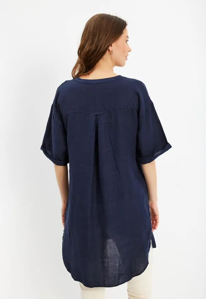 IN FRONT BLOUSES SHIRTS Women LINO TUNIC 15683 591 Navy 591