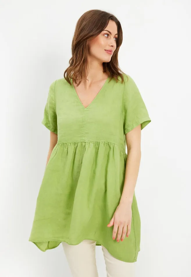 IN FRONT BLOUSES SHIRTS Women LINO TUNIC 15700 630 Apple Green 630