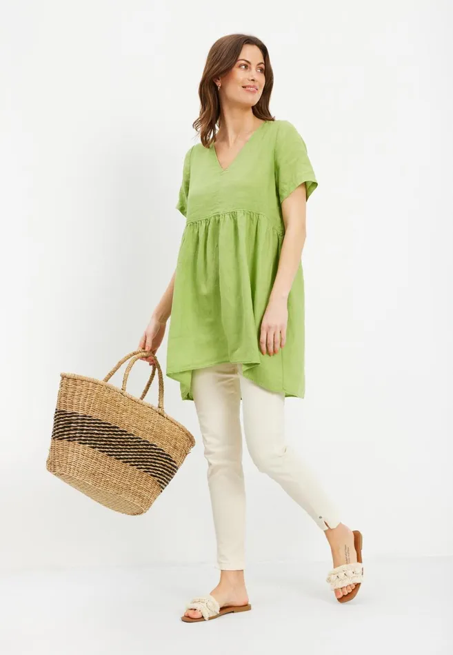 IN FRONT BLOUSES SHIRTS Women LINO TUNIC 15700 630 Apple Green 630