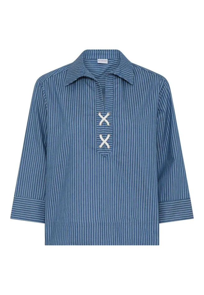 IN FRONT BLOUSES SHIRTS Women LUCA BLOUSE 16608 501 Blue 501