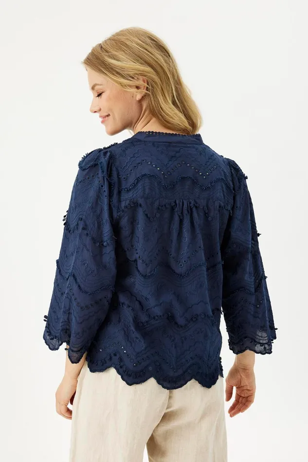 IN FRONT BLOUSES SHIRTS Women LUNA BLOUSE 16321 591 Navy 591
