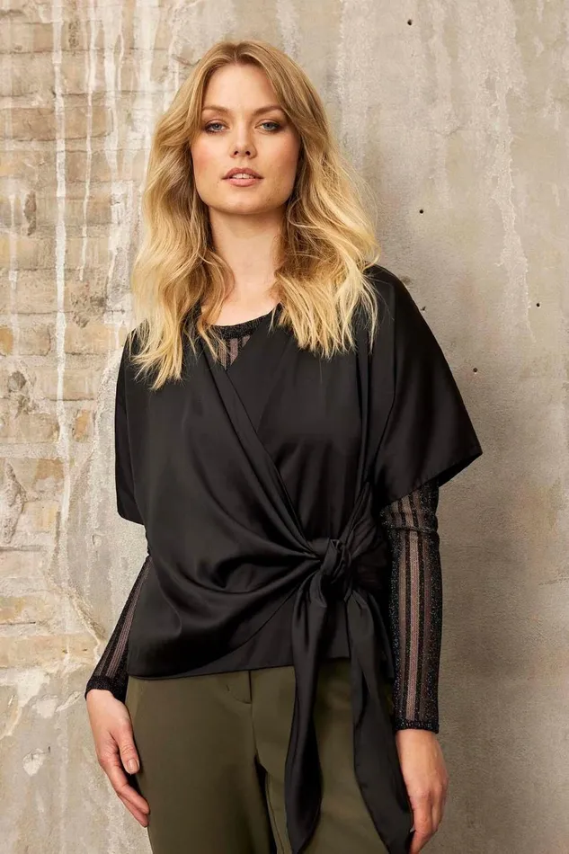 IN FRONT BLOUSES SHIRTS Women MANDY BLOUSE 15879 999 Black 999