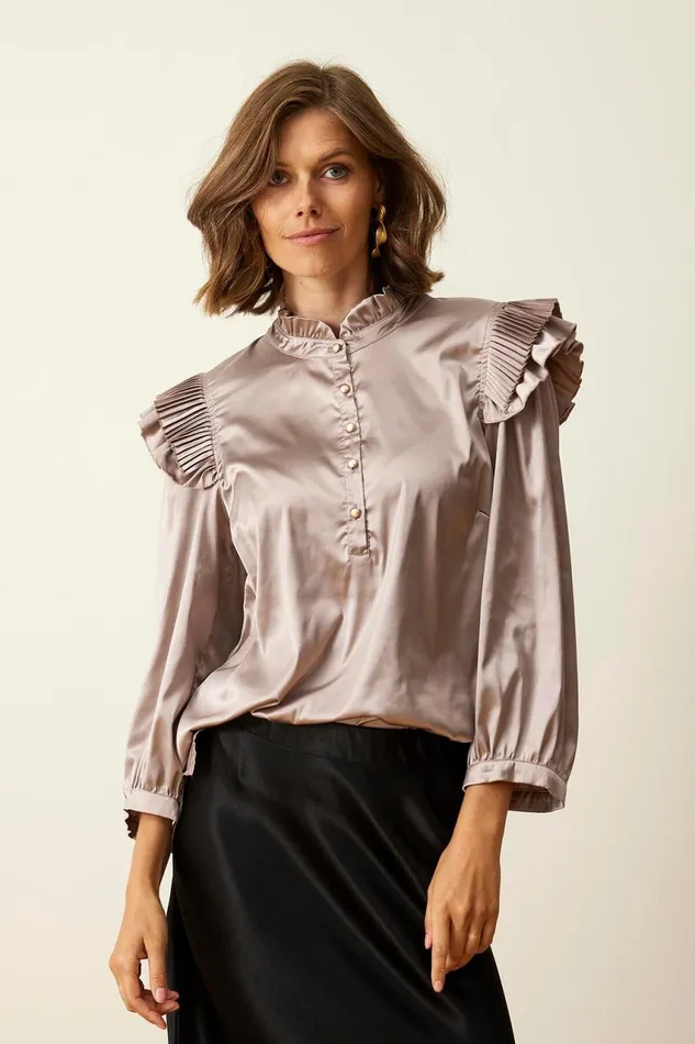 IN FRONT BLOUSES SHIRTS Women MANDY BLOUSE 15952 191 Sand 191