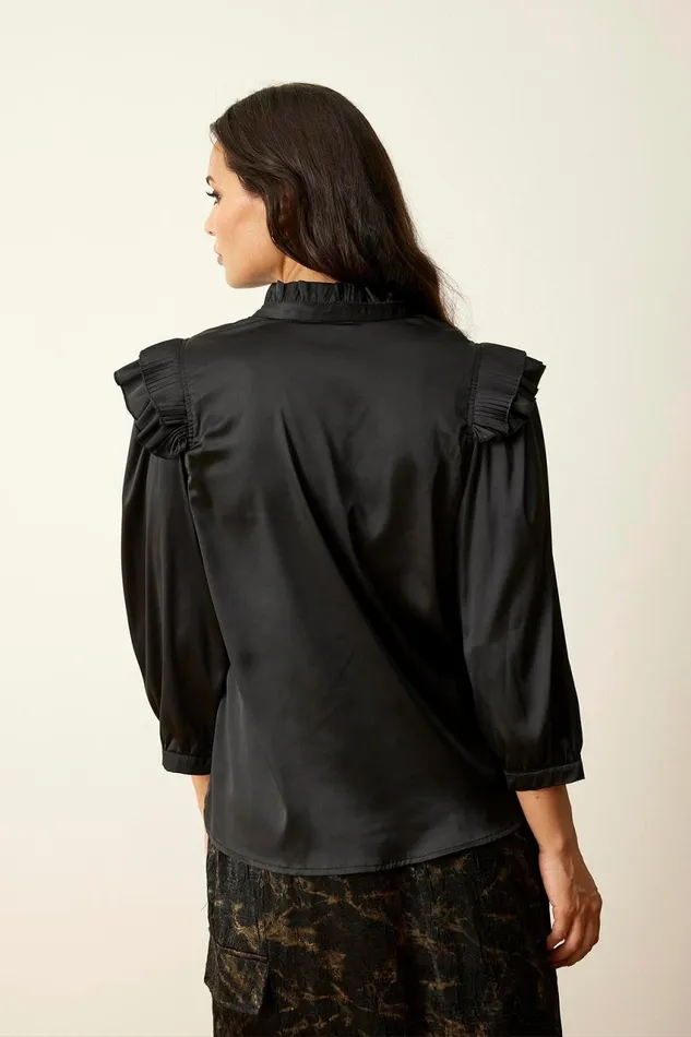 IN FRONT BLOUSES SHIRTS Women MANDY BLOUSE 15952 999 Black 999