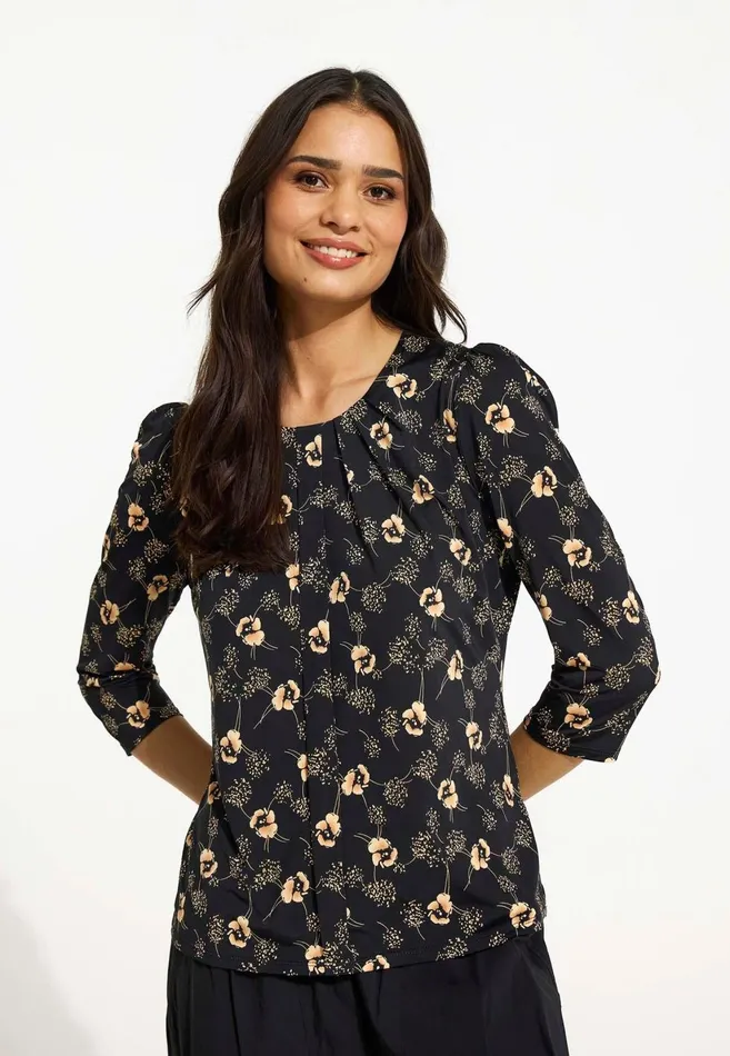 IN FRONT BLOUSES SHIRTS Women MARCIA BLOUSE 16578 999 Black 999
