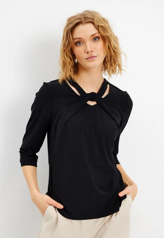 IN FRONT BLOUSES SHIRTS Women MARTHA BLOUSE 15602 999 Black 999