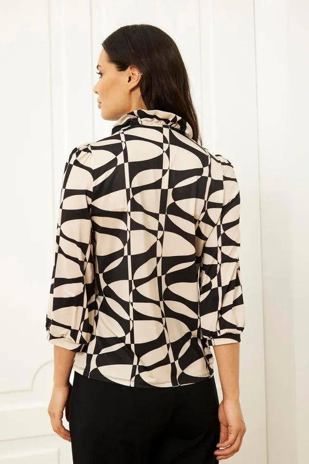 IN FRONT BLOUSES SHIRTS Women MAY BLOUSE 16081 999 Black 999